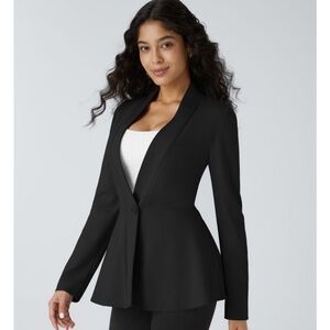 NWT Halara Black Tailored Blazer – One Button (Tags Attached)